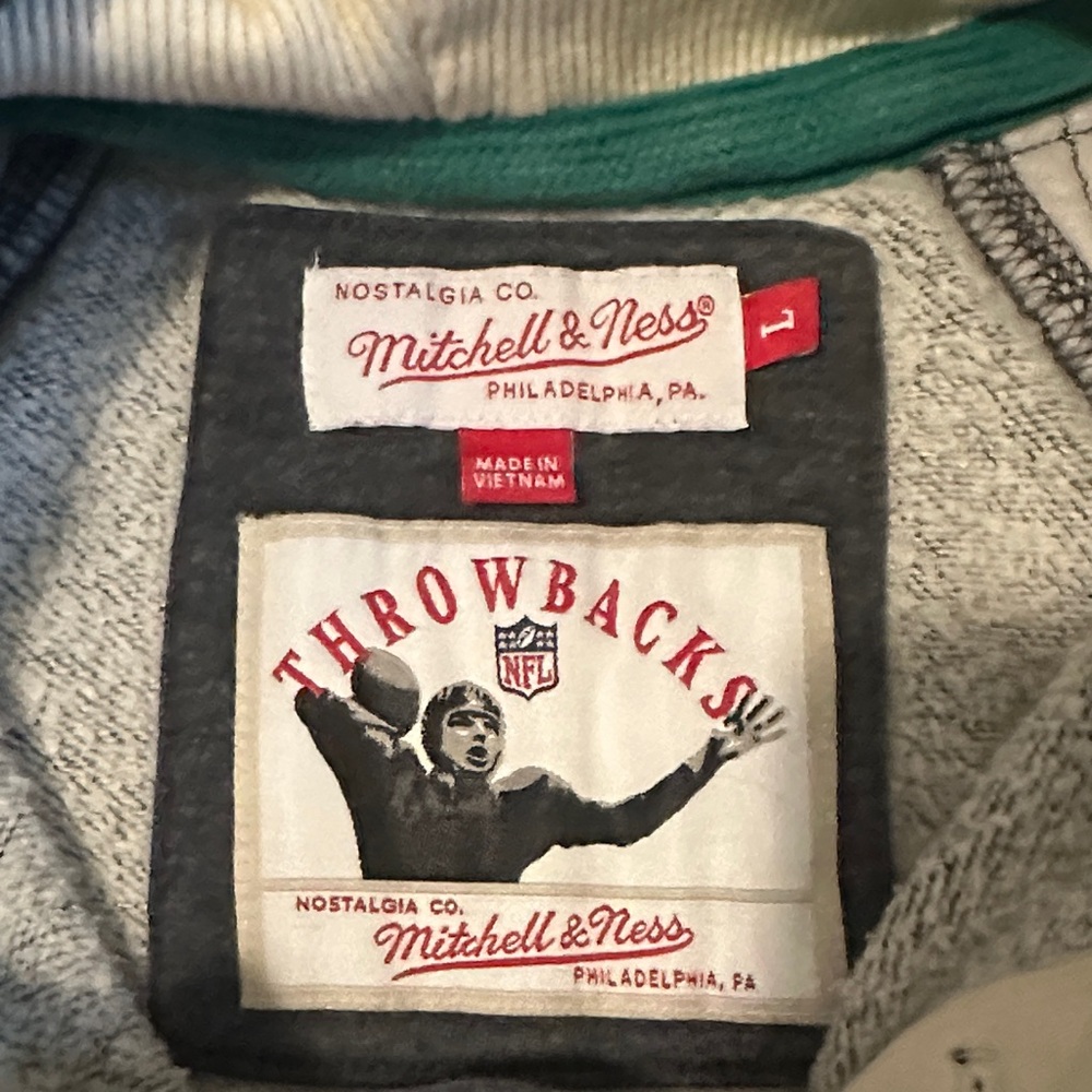 Mitchell & Ness Gray Throwbacks Eagles NFL jacket - image 2